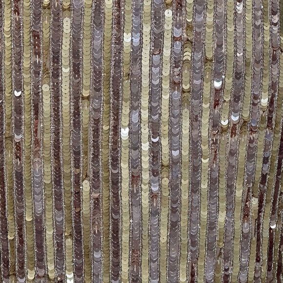 Mac Duggal 10817 Sequin Spaghetti Strap Gold Formal Gown | Size 2 - Picture 3 of 12